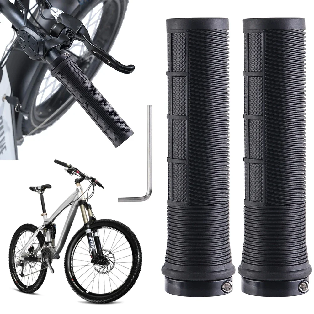 TPR Bicycle Handlebar Grips Anti-skid Bar Grips Shock Absorbing MTB Mountain Bike Handlebar Shock-absorbing Cover Cycling Access