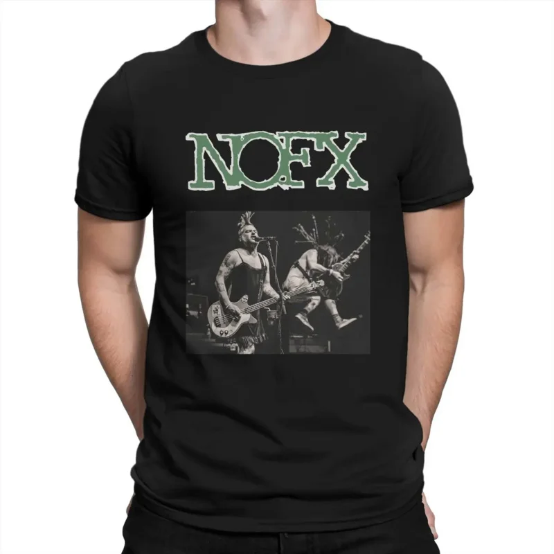 

Alternative PopRock Band of the 80s Newest TShirt for Men NOFX Round Collar Pure Cotton T Shirt Distinctive Birthday Gifts