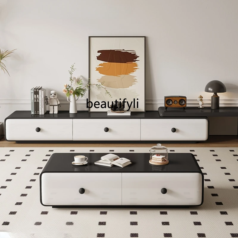 

Coffee Table Living Room Nordic Home Minimalist Light Luxury TV Cabinet Unit Antique Style