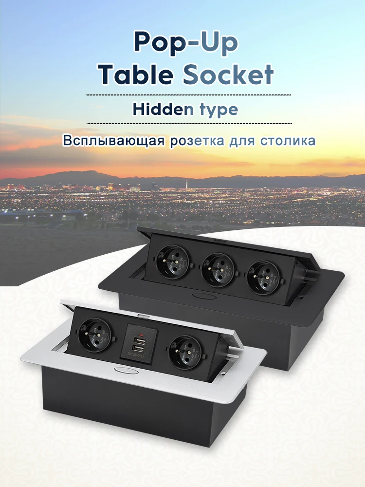 mesa tomada 2 3 vias usb eur