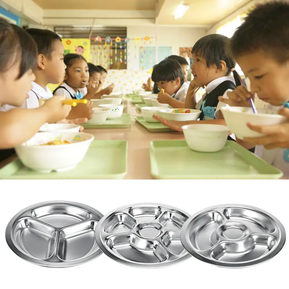 Dinner Plate Easy Clean Round Rectangle Divided Food Plate