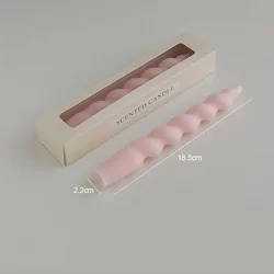 Elegant Spiral Soy Wax Aromatherapy Candle for Weddings and Home Decor (Light pink)