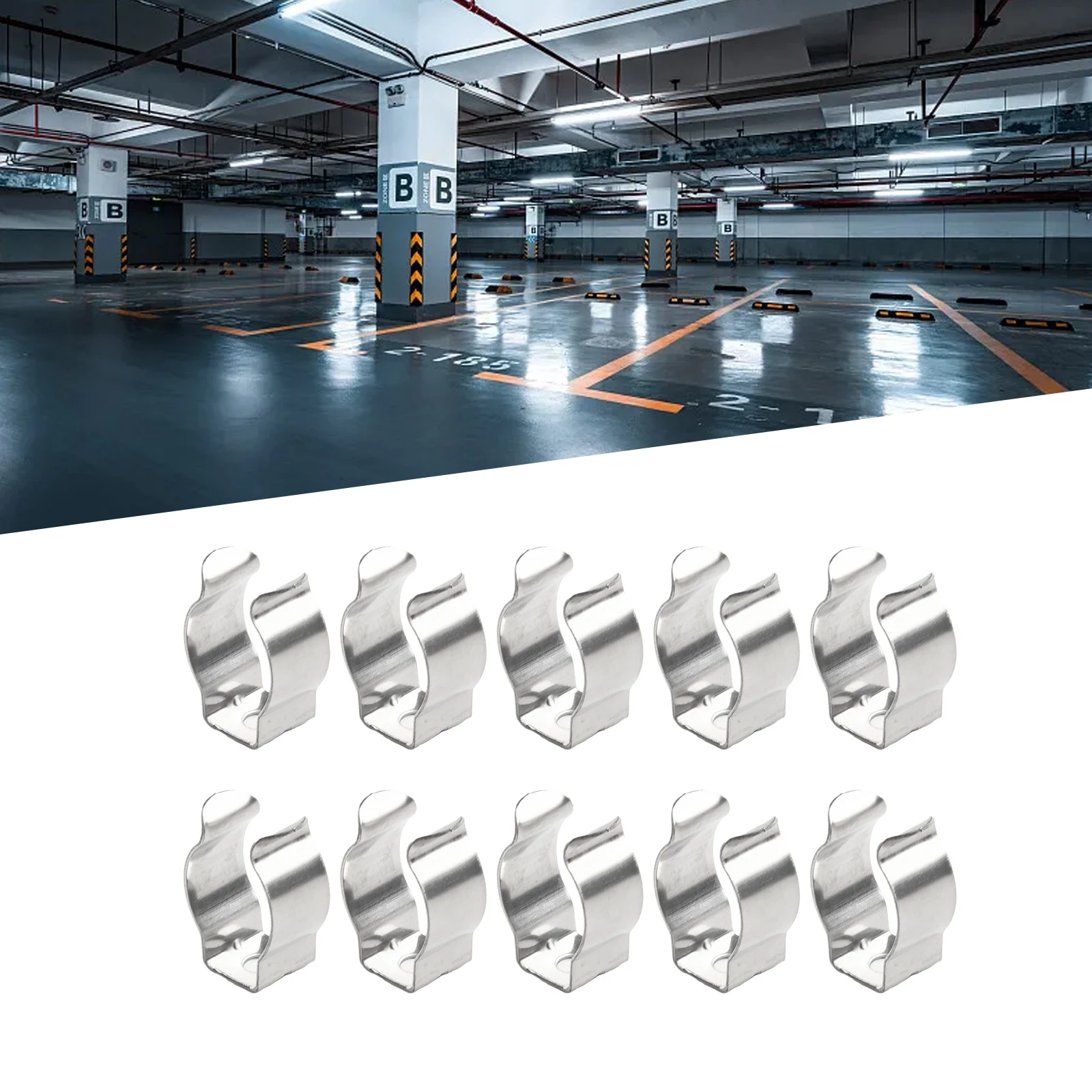 10pcs Spring Terry Clips Stainless Steel Narrow Base Tools 6mm-28mm Heavy Duty Tools Storage Hangers For Garages Sheds Hardwares