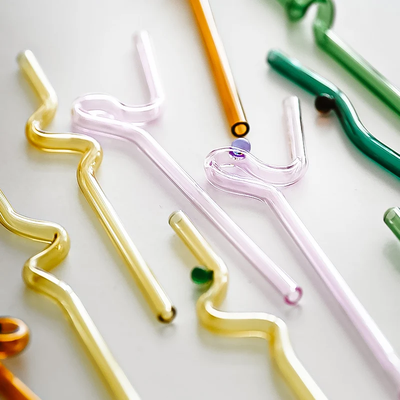 Twist Colorful Glass Straw