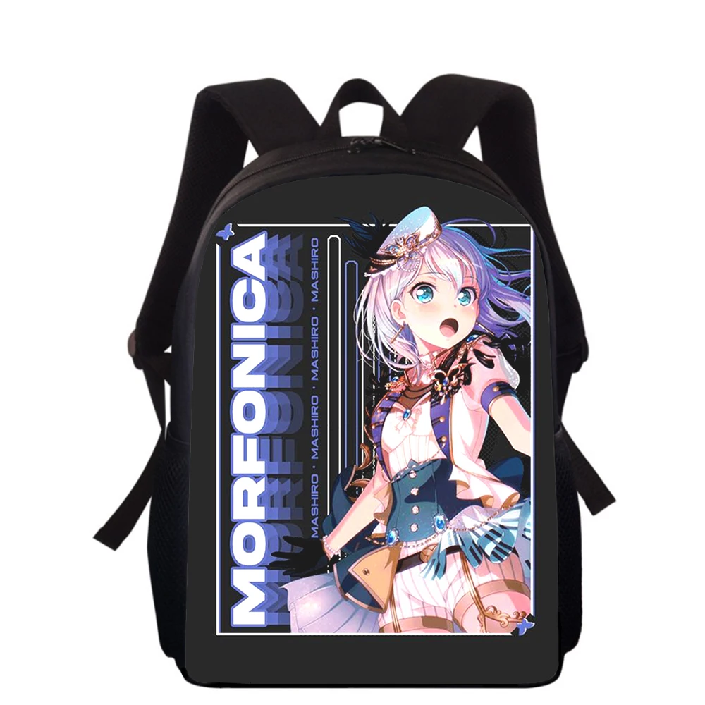 Mochila con estampado 3D de Anime BanG Dream para niños y niñas, morral escolar de 15 pulgadas para libros