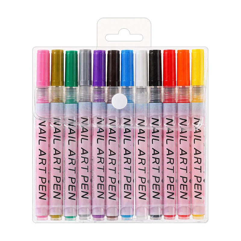 12Pcs Set 0.5Mm Y2K Aesthetic Colorful Nail Art Drawing Graffiti Pen Gel  Pencil Waterproof Painting Liner Brush Marker Pen Abstract Lines Pen For  Painting Draw Nail Art Equipment