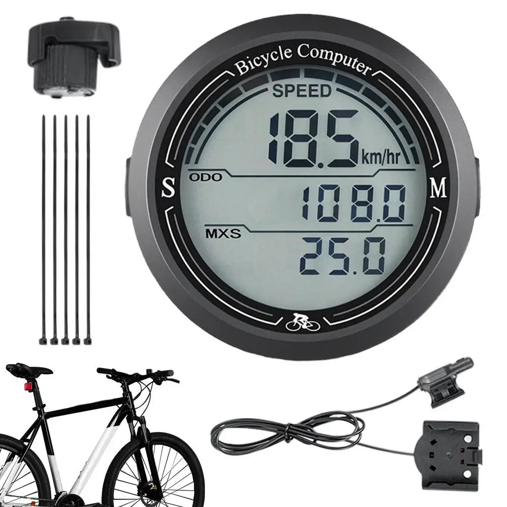 Description Picture 2 of itemWireless Bike Computer Wireless LCD Display Cycling Speed Tracker Water Resistant Multi-Functions Electronics GPS Units For Road
