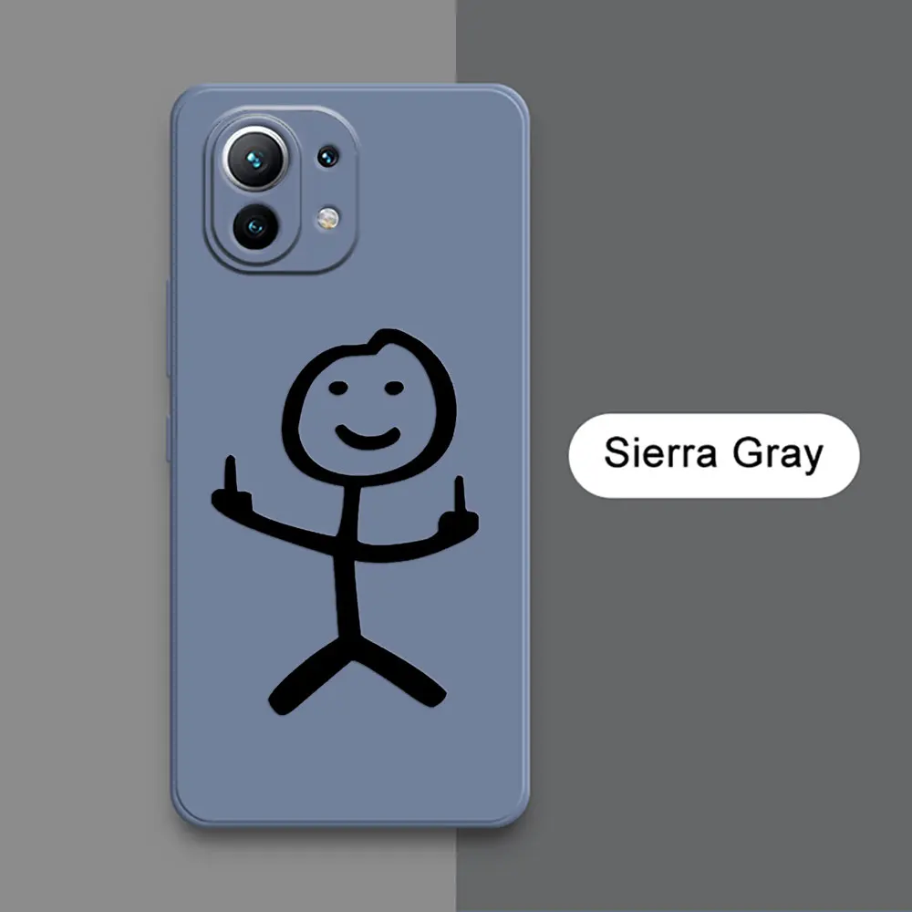 Funny Middle Finger Cute Man Phone Case For Xiaomi 13 12T 11T 10T Pro Mi 11Lite 5G NE 12 11 10 9 Lite 5G Liquid Funda Back Cover
