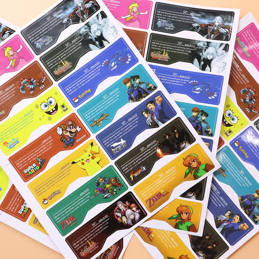 1 Set Di Etichette Adesive Personalizzate Con Etichetta Posteriore Di Ricambio Per Game Boy Advance / Game Boy Advance Sp Gba Sp