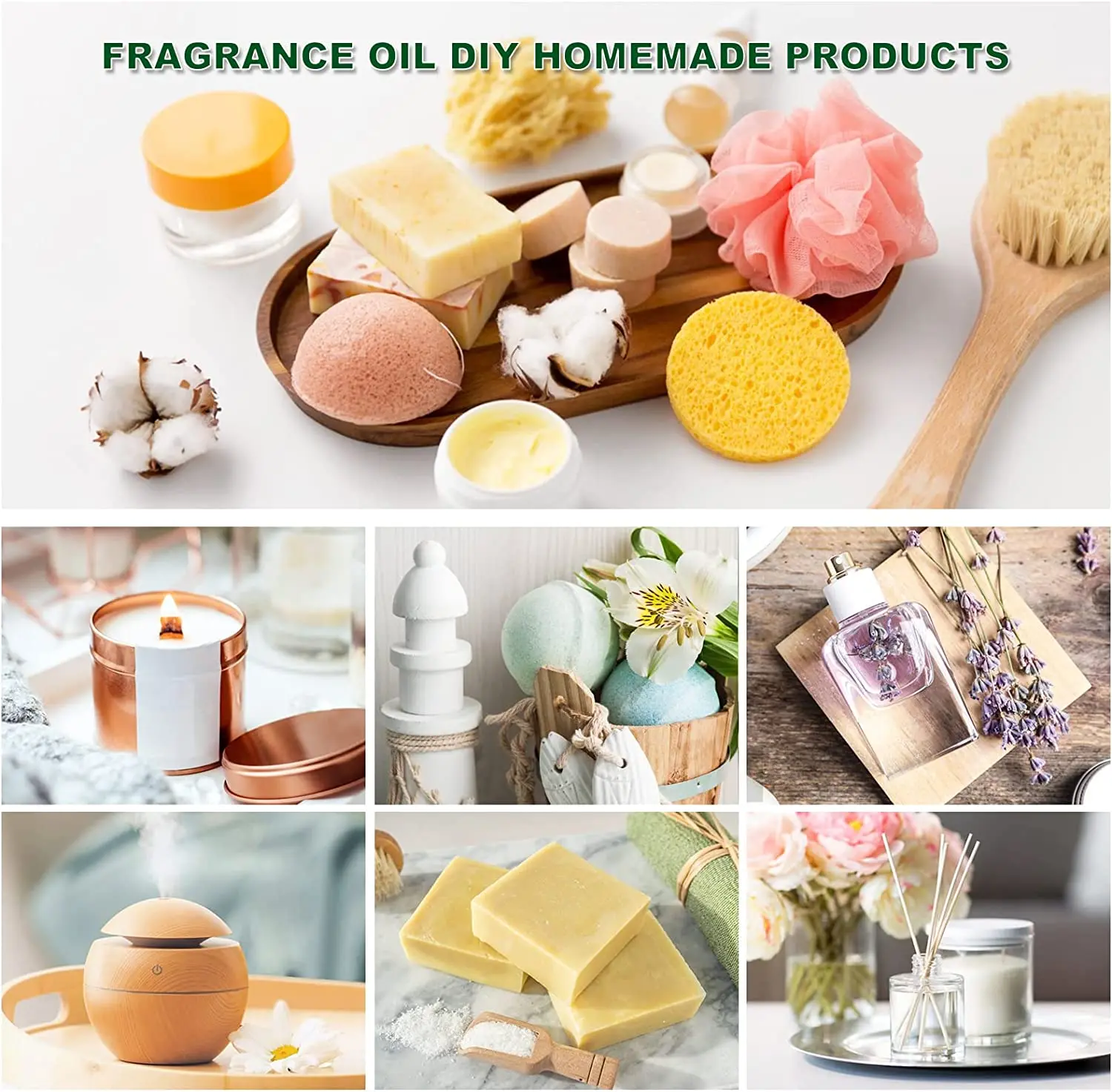 EUQEE 6pcs/set Fragrance Oil Gift Kit For Diffuser Coffee Bakery Harvest Spice Pumpkin Pie Forest Pine Sweet Fruit Aroma Oils 6