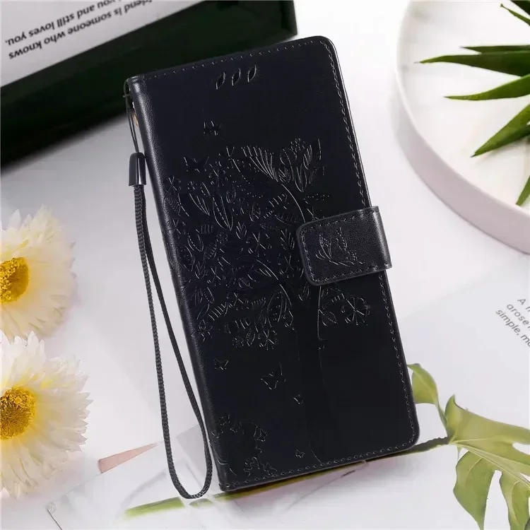 Elegant Leather Flip Stand Wallet Phone Case Cover