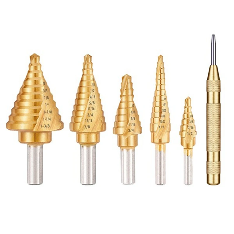 

1Set Spiral Step Reaming Step Drill High-Speed Steel Multi-Functional Hole Opener Set High Speed Steel