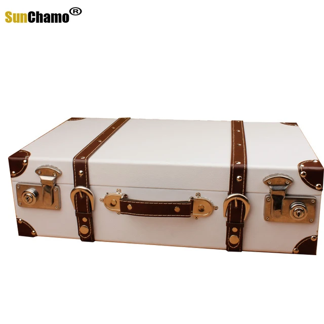 Retro Suitcase Travel Leather Luggage Storage Box Photography Wooden Box  Decoration Display Props Suitcases Ornaments - AliExpress