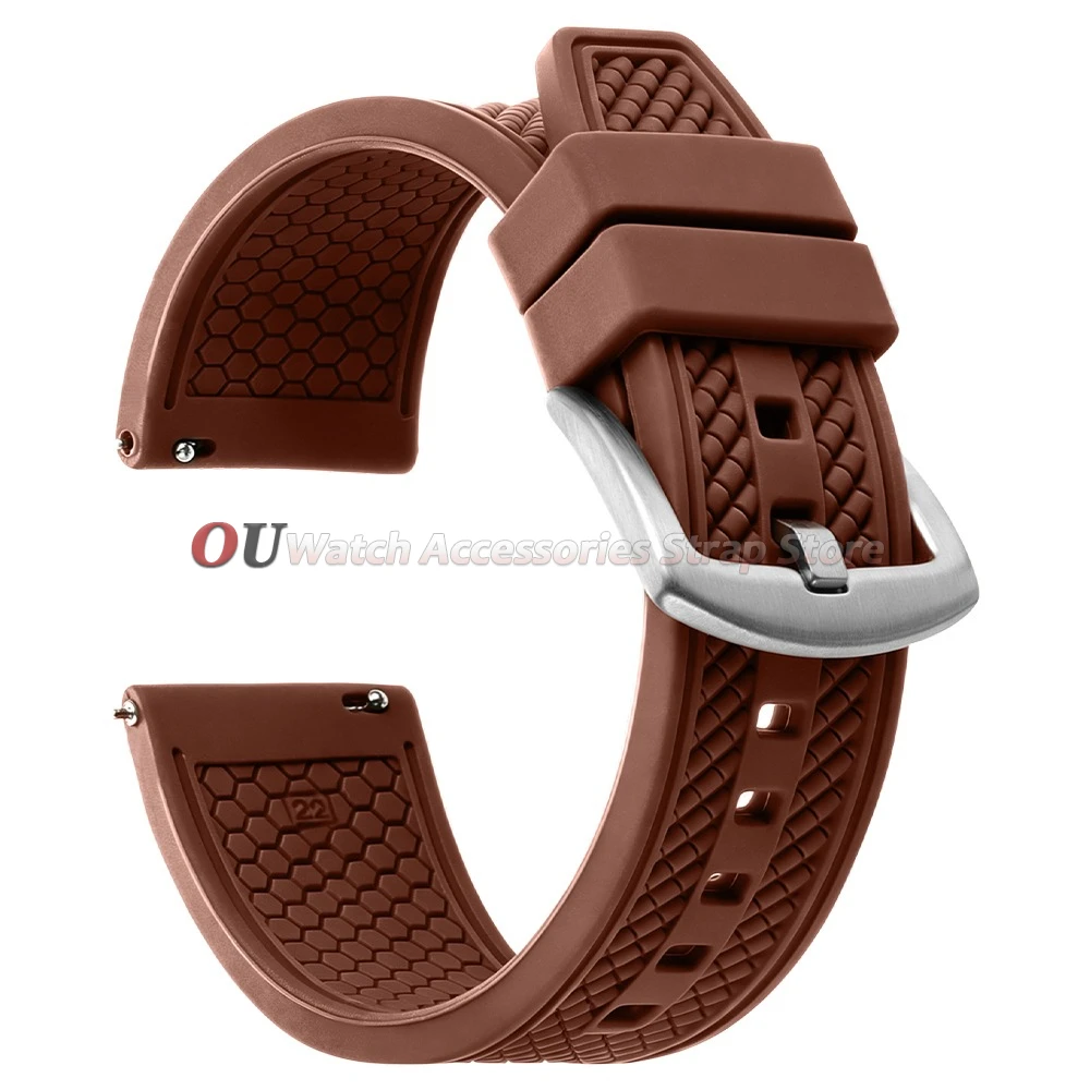 Premium Universal Diving Silicone Watch Strap - Waterproof Sports Quick Release Bracelet