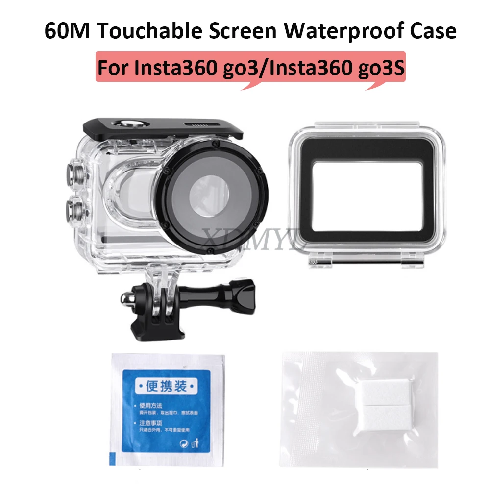 

Водонепроницаемый Сенсорный экран для Insta360 GO 3/Insta360 GO 3S, чехол для подводной съемки, аксессуары для камеры с большим пальцем