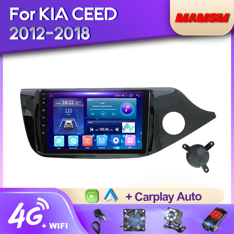 

MAMSM Android 12 Car Radio For KIA Cee'd CEED JD 2012-2018 Multimedia Video Player Navigation Stereo GPS Carplay Autoradio 2Din