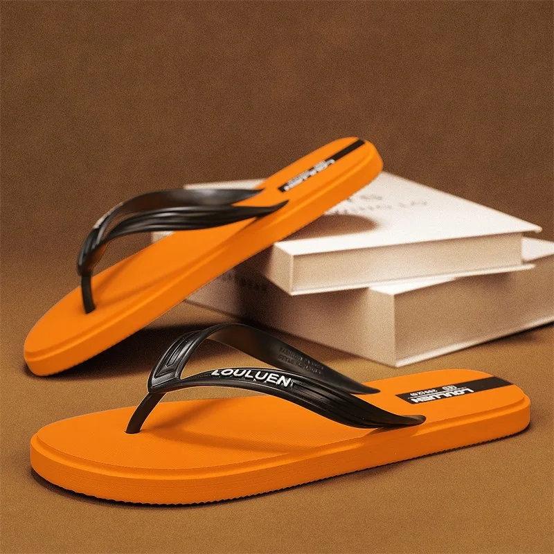 Herren-Flip-Flops, einfarbige Sommerschuhe für Herren, atmungsaktive Schuhe, Strand-Hausschuhe, geeignet für tägliche Spaziergänge im Innen- und Außenbereich – Detail 21