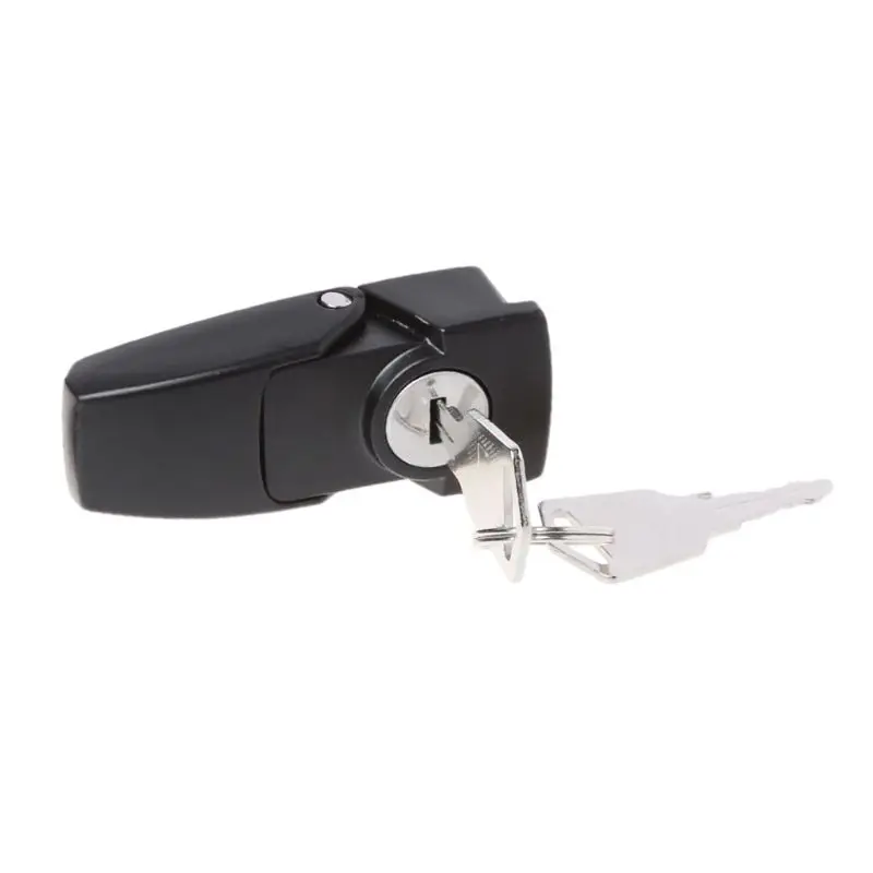 Cabinet Black Coated Metal Hasp Latch DK604 Security Toggle Lock Two Keys metal hasp latch