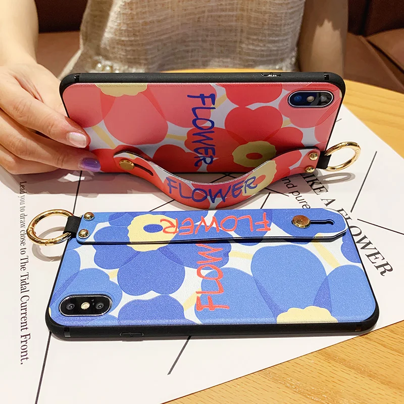 Tulip Flower Wrist Strap Phone Holder Cover