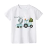 Personalized Birthday Child Boy Girl Tractor Farm Farm Animals Printed Birthday Shirts Summer Short Sleeve Children's T-shirt 3