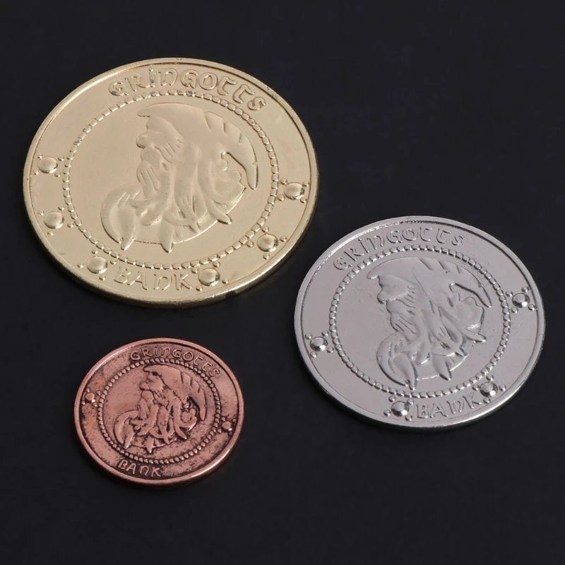 Commemorative Coins Hogwart Gringotts Bank 3pcs/set