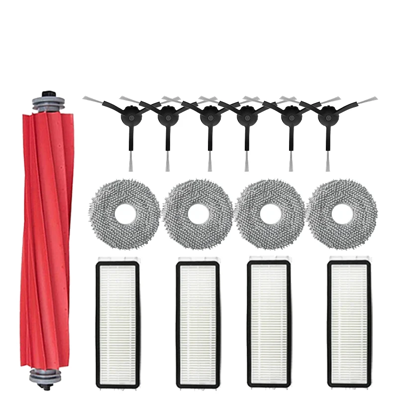 Roborock Robot Vacuum Cleaner Accessories Kit: Main and Side Brushes, HEPA Filter, Mop Cloths, Dust Bag, Spare Parts Set