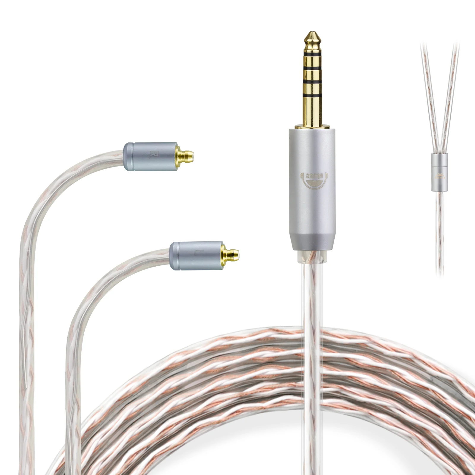 Oksc-標準のバランス型イヤホンケーブル、タイプcプラグ付きペンタ