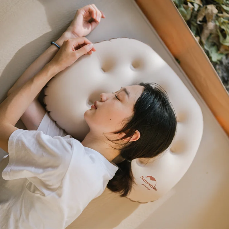 Naturehike Outdoor Camping Sponge Silent Inflatable Pillow Comfortable Travel Pillow