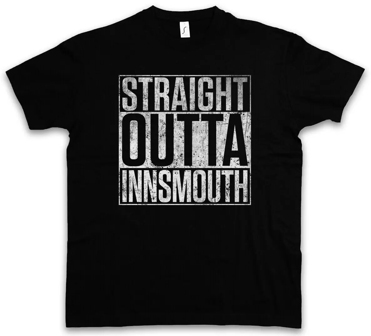 T-Shirt Direttamente Fuori Innsmouth City Horror Arkham H.P. Cthulhu Fun Lovecraft