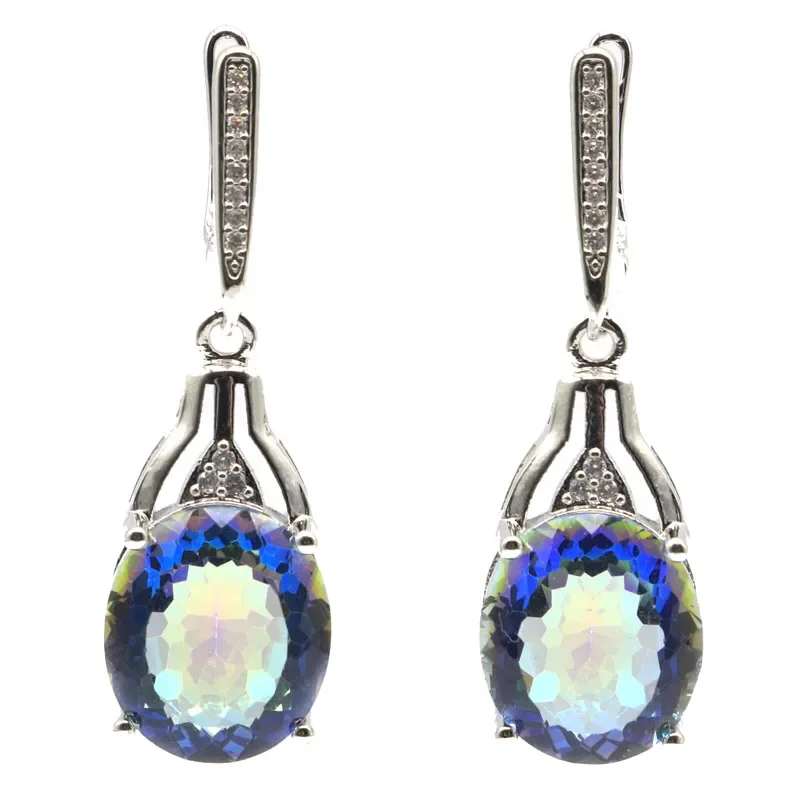 8g Customized 925 SOLID STERLING SILVER Earrings Fantastic Blood Ruby Iolite Amethyst Violet Tanzanite Citrine Violet Topaz CZ D