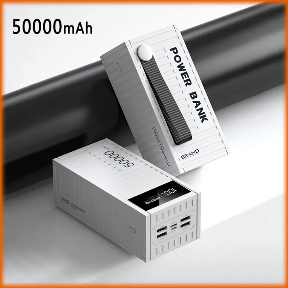 

50000mAh Mobile Power Container Coating Style Power Bank 6 Interface Fully Compatible with Mobile Phone Ultra Fast Charging