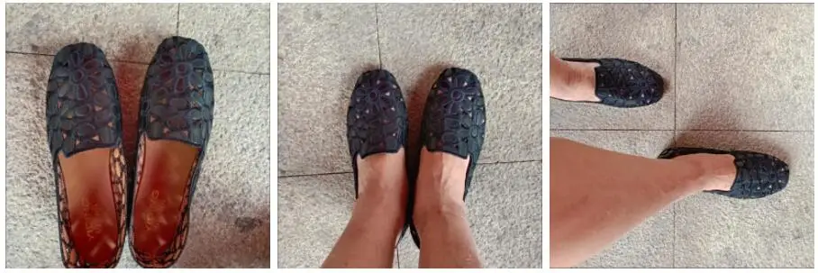 Damen Sommerschuhe gelbe Wohnungen ortho pä dische Slipper Komfort Frau Schuhe große Größe 42 Damen Frühling flache Mode Schuhe aushöhlen – Detail 8