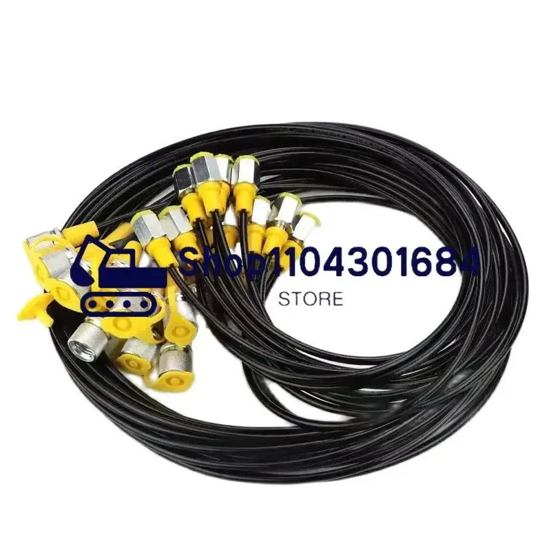 Excavator Parts Hydraulic System Test Tubing Pressure Gauge Line High Pressure Test Hose 63Mpa Connector