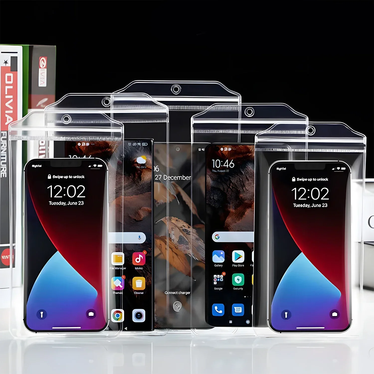 Transparent Waterproof Phone Pouch with Thickened Zipper Closure – Multi-Pack Options