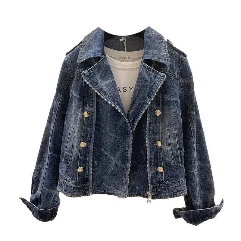 

2023 New Spring Autumn Denim Jacket Women Fashion Loose Korean Short Casual Jeans Female Cowboy Outwear Overcoat Tops Women's