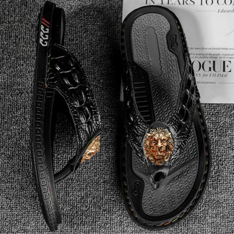 Fashion Slippers Boutique men's women's multi-color beach shoes flops large size brand luxury T6