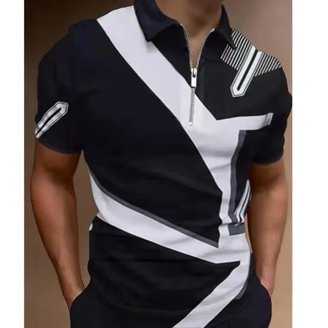 2021New Summer Men's Polo Shirt Joining Together Letters Color Polo Shirts Brand Men Short-Sleeved Tees Shirt Man Clothes S-3XL PS-25