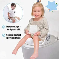 Baby Potty Training Toilet Seat with Soft Cushion Handles, Haute Collection, Double Anti-Slip Design and Splash Guard 2