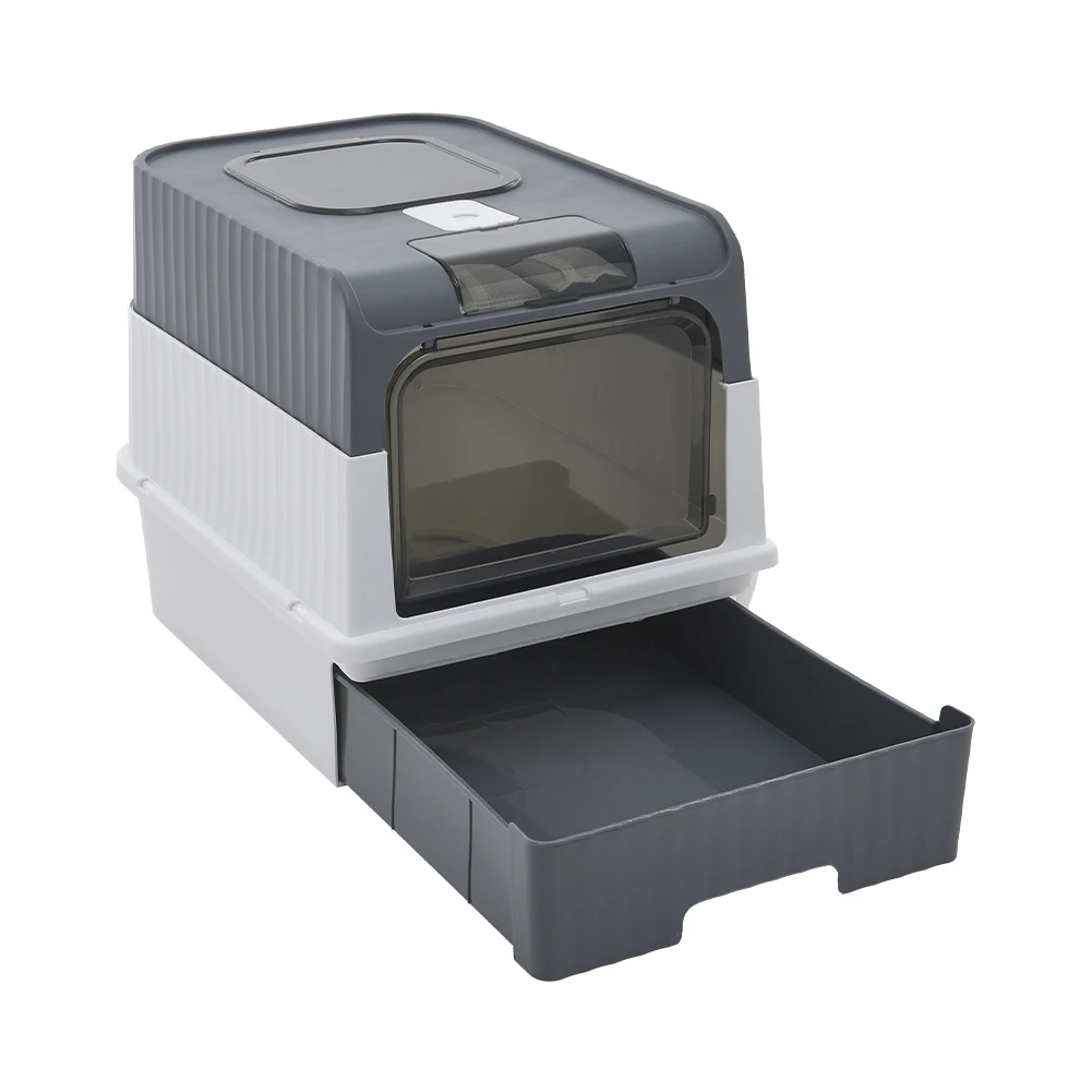 Tieker fully enclosed UV sterilizing cat litter box top entry splash-proof cat toilet large capacity : uk Stock, 4 Days Free Delivery, & No Order Amount limit