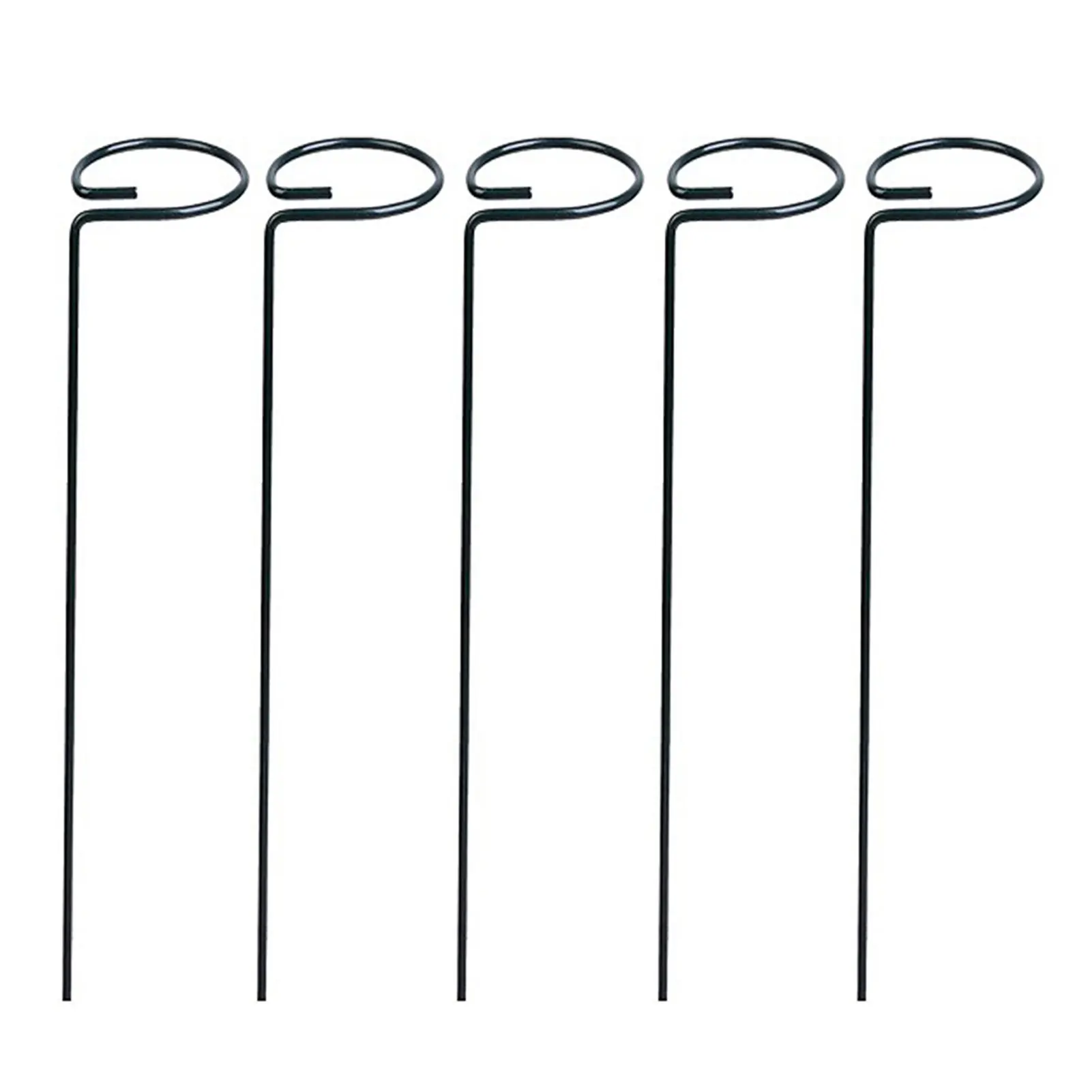 Supporti Per Piante In Acciaio Con Rivestimento Verde - 8 Paletti Da 40 Cm E 20 Clip, Per Pomodori, Rose E Gigli
