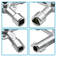 Tournevis à main multifonctionnel 4 en 1 croisé Portable en argent, combinaison de têtes de tournevis à douille pour bricolage 6