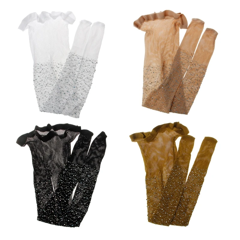 

Блестящие леггинсы, сетчатые носки стразы, ажурные колготки, однотонные алмазные блестящие чулки для маленьких девочек