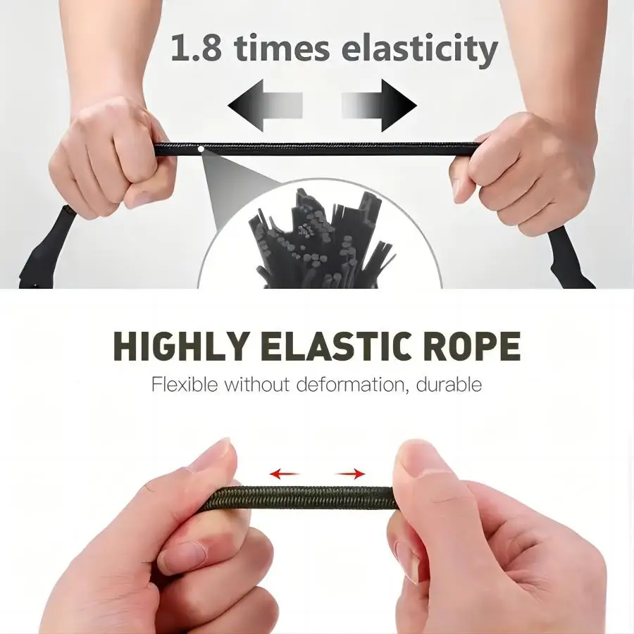 Binding strap Cords 2 Pcs Carabiner Hooks Rubber Heavy Duty Straps Strong For Camping Cargo Bike Outdoor Tent Luggage Rack Bungee Cords Rope Tie Down Ratchet