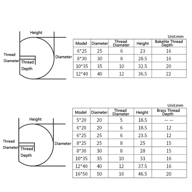 5 Manopole Levette In Bachelite Nera M10x35mm - Per Macchine Utensili - Foto 7