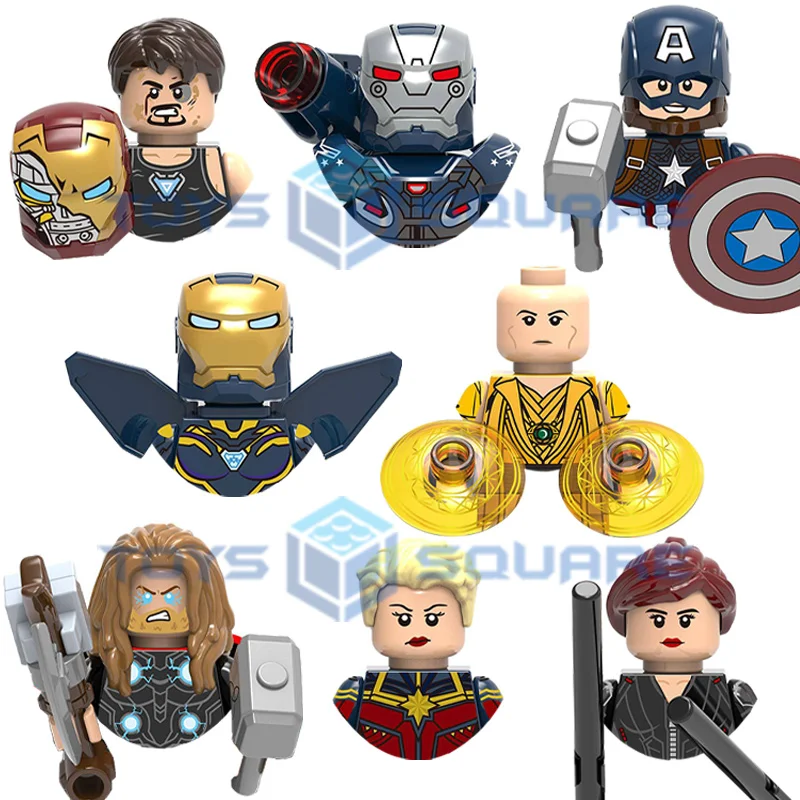 

The War Machine Iron Captain Man Ancient One Thor Black America Widow Pepper Model Blocks MOC Bricks Set Gifts Toys X0261