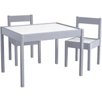Hunter 3-Piece Kiddy Table & Chair Kids Set, Grey 2