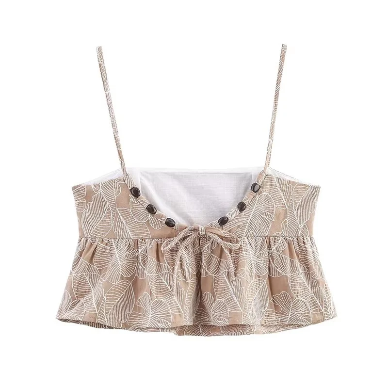 Women Two Pieces Pants Sets 2025 New Fashion Embroidery Crop Top + Trousers Women's Suit Casual 2 Piece Set Woman Outfits