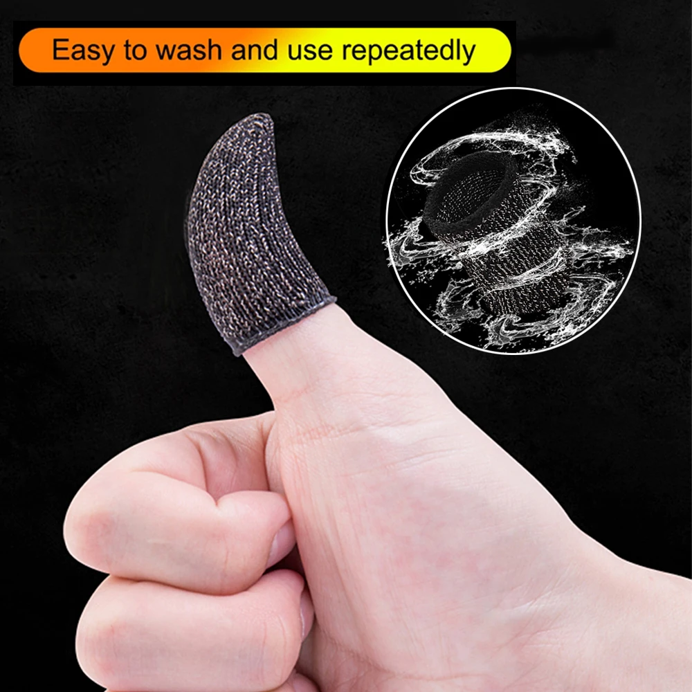 

Reuseable Trendy Non-Scratch Anti Sweat Touch Screen Thumb Game Cover Mobile Touch Sleeve Finger Gloves Sweat Proof