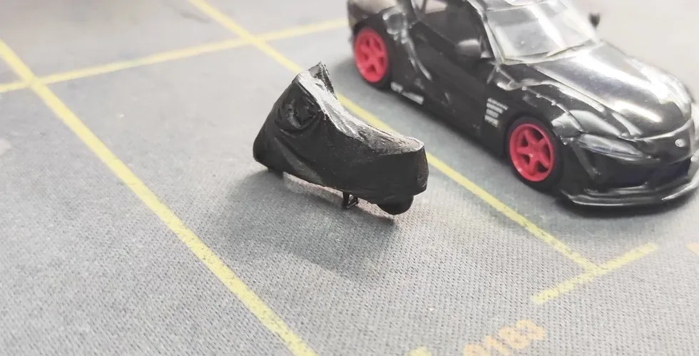 1/64 Model Car Motorcycle Dust Cover Garage Scene Sand Table Accessories 3