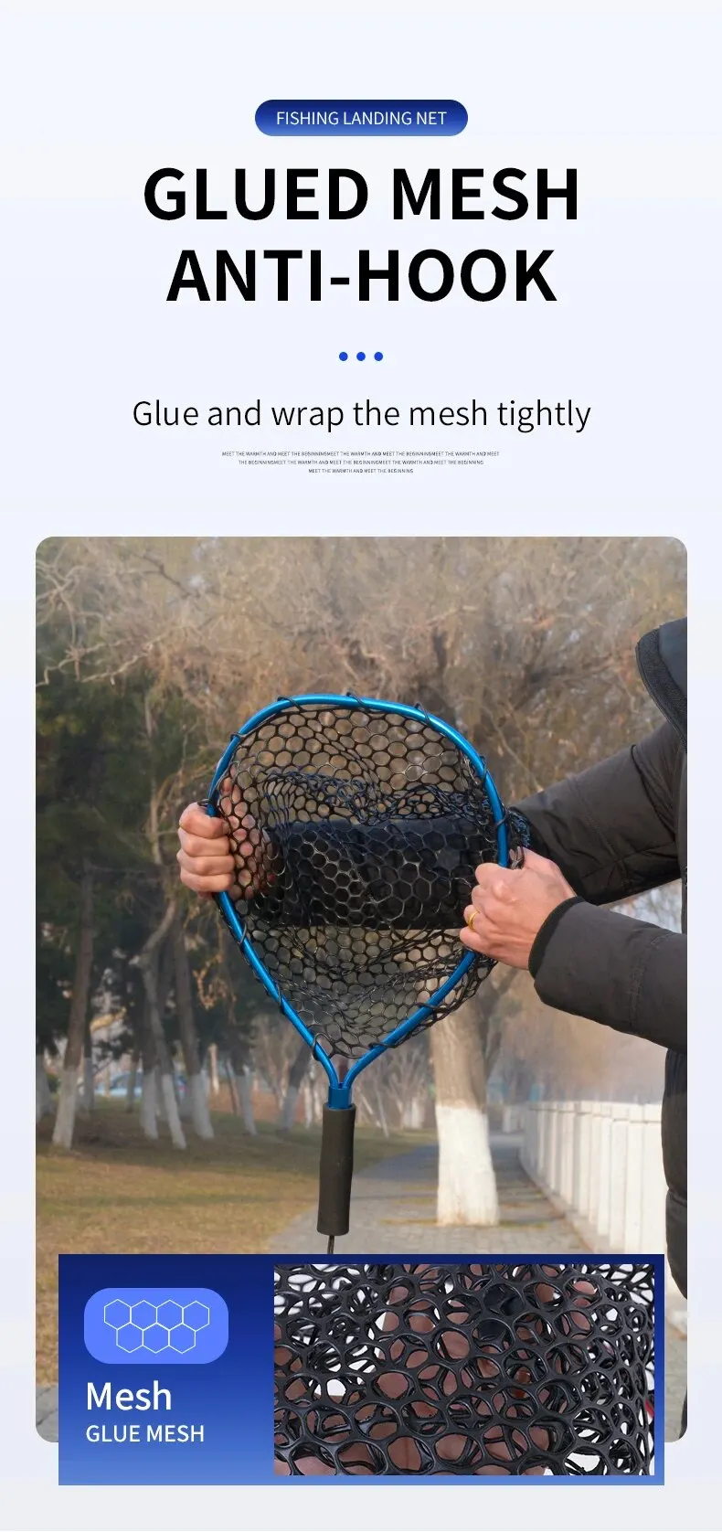Description Picture 4 of itemTAIYU Portable Fishing Nets Ultralight Aluminum Alloy Silicone Wear Resistance Mesh Hand Dip Casting Landing Net for Fly Fishing